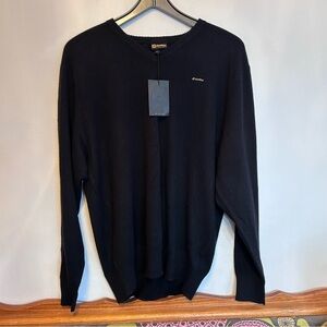 Men's V-Neck Black Sweater Cashmere NWT Sz XL